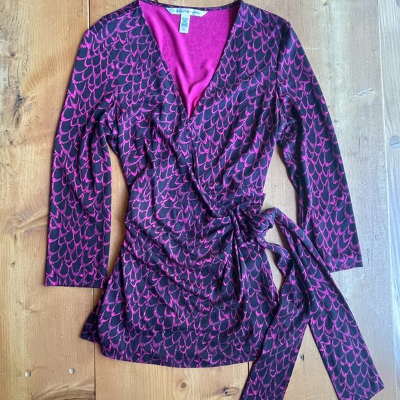 Diane Von Furstenberg Tops - Diane Von Furstenberg Silk Wrap Top